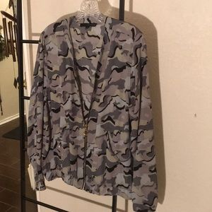 Light grey camo print jacket